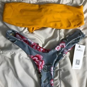 floral bandeau bikini